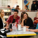 ark Voorhies as Lisa Turtle, Elizabeth Berkley Lauren as Jessie Spano, Mario Lopez as A.C. Slater, Tiffani Thiessen as Kelly Morris, Mark-Paul Gosselaar as Zack Morris